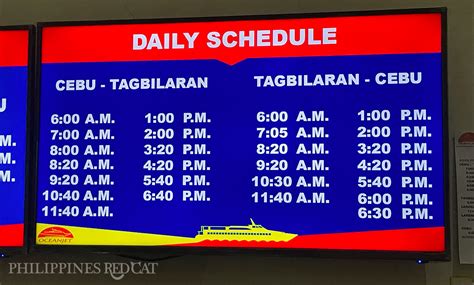 Ferry Guide From Cebu To Bohol Philippines Redcat