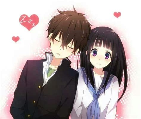 Anime Couple Cute Sweet Love Random Pinterest