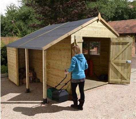 12 X 8 Shed Plus Champion Heavy Duty Workshop With Logstore Double