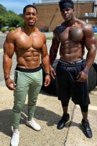 Shirtless Male Muscular Beefcake African Black Hunks Jocks Group Photo Hot Sex Picture