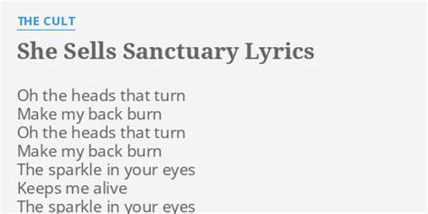 She Sells Sanctuary Lyrics By The Ct Oh The Heads That