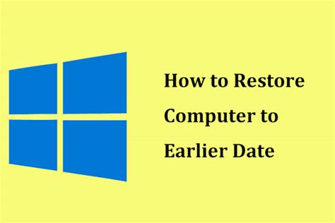 Whenever you want to restore your computer from a system restore point, just in the if you run into a serious pc problem, system restore remains the best and easiest way to return your computer to an earlier, happier time. How to Restore Computer to Earlier Date in Win10/8/7 (2 Ways)