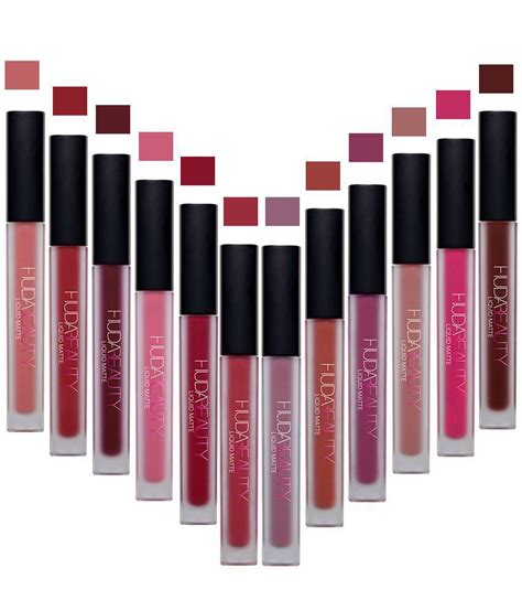 Huda Beauty Liquid Matte Lipstick Set Of 12 Multicolor