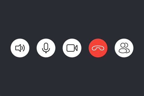 Video Call Buttons Icon Set 914768