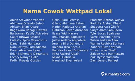 200 Rekomendasi Nama Cowok Wattpad Yang Aesthetic