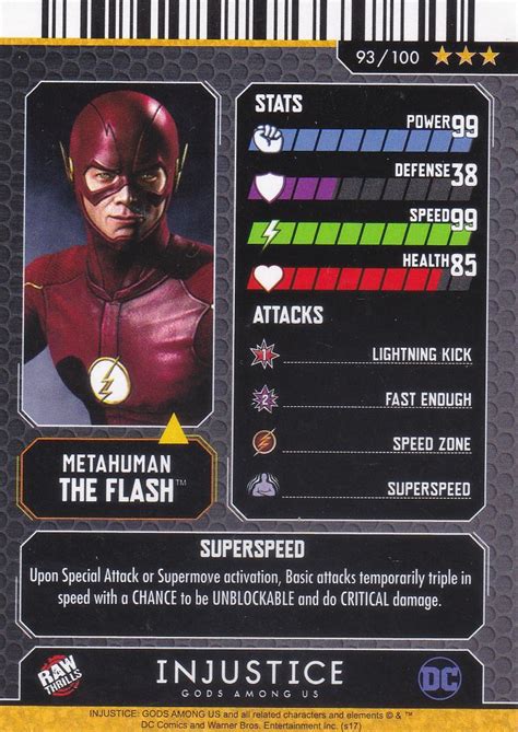 Injustice Gods Among Us Series 1 Card 093 Metahuman The Flash Foil