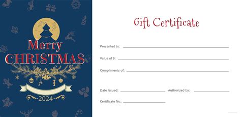 Free Christmas Gift Certificate Template In Adobe Illustrator