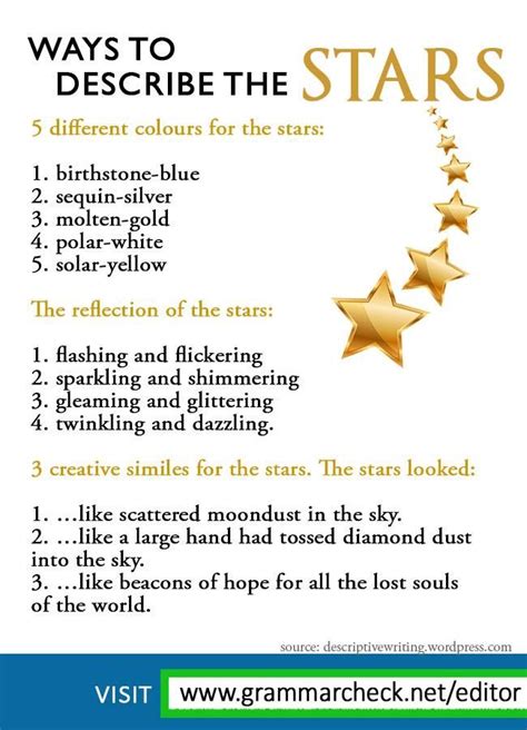Ways To Describe The Stars Foreign Language Learning Learn A New