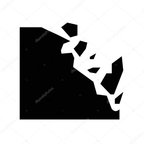 Caída De Rocas Vector Icono Aislado En El Fondo Blanco Para Su Web Y El