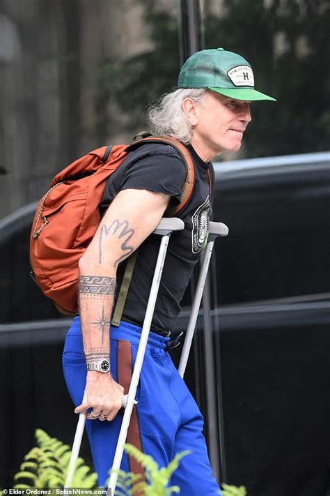Daniel Day Lewis 66 Is Seen Walking With CRUTCHES Daily Mail Online