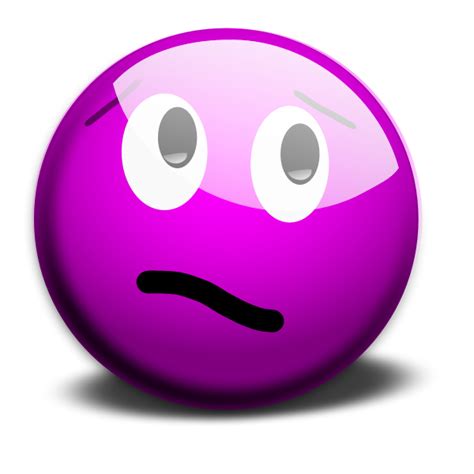 Vector Image Of Purple Guilty Smiley Free Svg