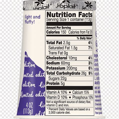 Yoplait Lowfat Yogurt Nutrition Facts Besto Blog