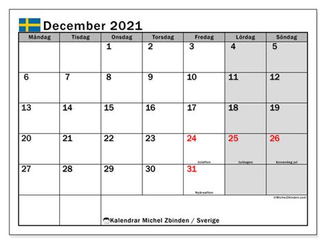 Årsplan kalender 2021 skriva ut gratis from www.vivekasfiffigamallar.se. Kalender december 2021, Sverige - Michel Zbinden SV