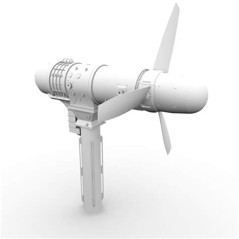 Marine Tidal Turbine 3d Model 80 Max Obj Free3d