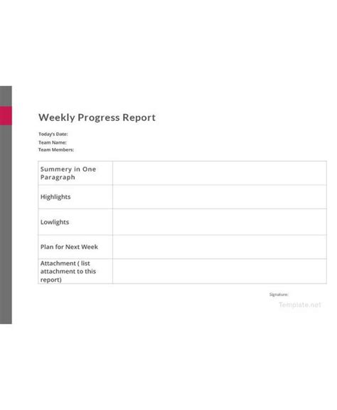 12 Sample Progress Report Templates Pdf Word Portable