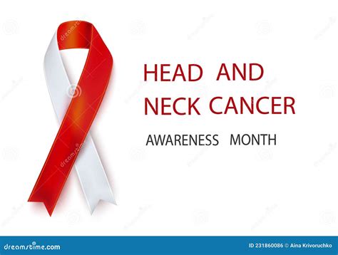 Head And Neck Cancer Awareness Ribbon Vector Illustration Isolated On