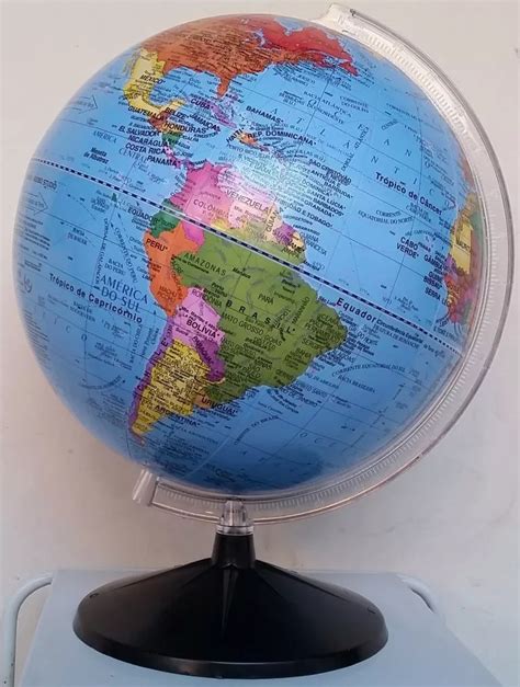 Globo Terrestre Político 30cm Brinde Lupa Mapa Mundi R 10000