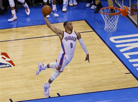 1 июня 03:24 a bigtime dunk by russell westbrook! Russell Westbrook dunk | Russell westbrook, Basquet