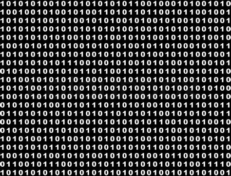 Binary Code In Black And White Stock Image Colourbox