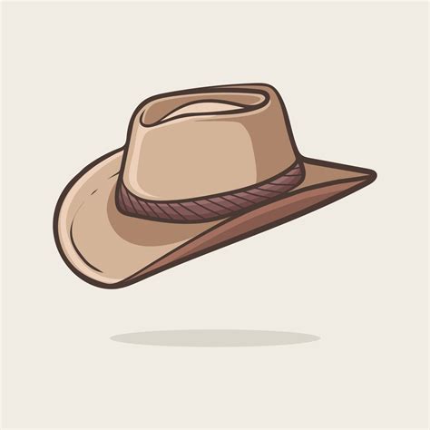 Sombrero De Vaquero De Dibujos Animados Dibujados A Mano Vector De