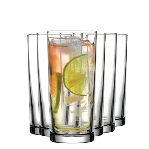 Buy Pasabahce Highball Glasses Water Drinking Glasses Set Of 6 Lead