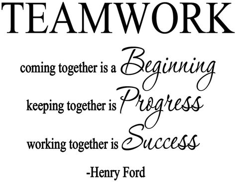 Teamwork Coming Together Is A Beginning Henry Ford Quote Etsy