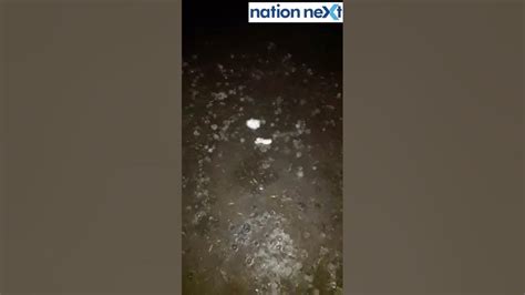 Giant Hailstones Rain Down In Katol At Nagpur District Youtube