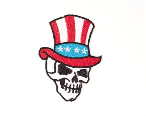 American Top Hat Skull Patch Cybershop Australia