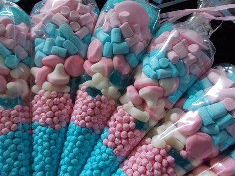 Pink Blue Mix Party Sweet Cone Favours Set Of 10 Baby Shower Etsy