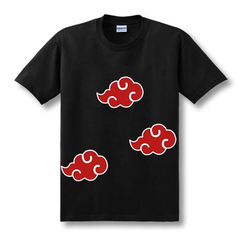 fashion naruto akatsuki logo pattern  shirt itachi uchiha anime