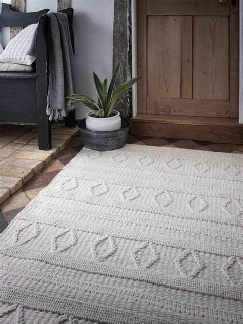 Textured Ivory Rug Cream Textured Rug Nordic House