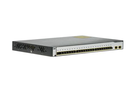 Cisco Catalyst 3750 24 Port 10100 Fiber Switch Ws C3750 24fs S Ebay