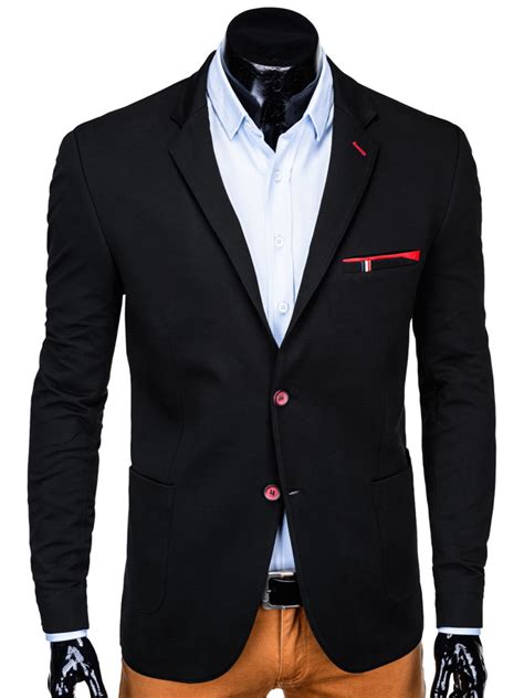 Mens Casual Blazer Jacket M136 Black Modone Wholesale Clothing