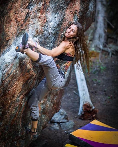 image may contain 1 person climbing outfits climbing girl climbing clothes rock climbing