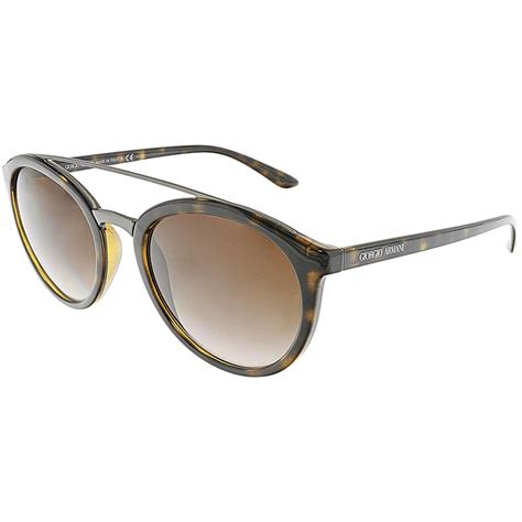 Giorgio Armani Womens Ar8083 502613 Dark Havana Oval Sunglasses See My Glasses