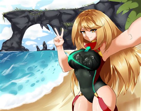 Pyra Swimsuit Mythra By Largemilk On Deviantart