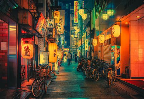 Road Of Gold Iv Japan Painting City Wallpaper Anime Scenery