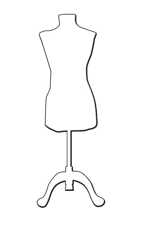 Mannequin Dressform Outline Fashion Design Drawings Fashion Design