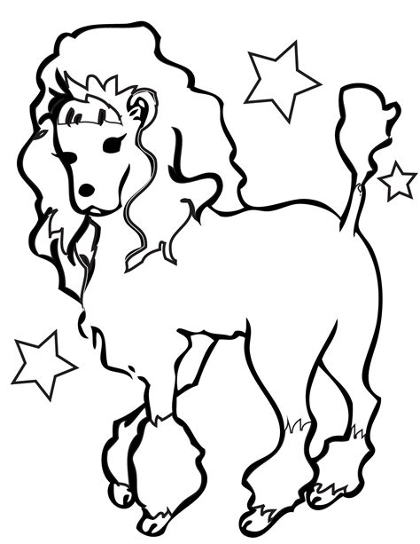 This dog has been known all over the world for its beauty and intelligence without any other breed that usually matches it. Poodle Coloring Page - Handipoints - ClipArt Best ...