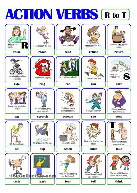 Common Action Verbs In English