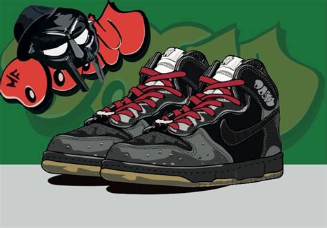 Mf Doom X Nike Dunk High Pro Sb Sneakerhead Prints