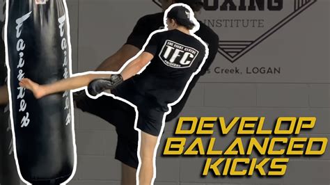 Muay Thai Heavy Bag Drills Develop Balanced Kicks The Fight Centre