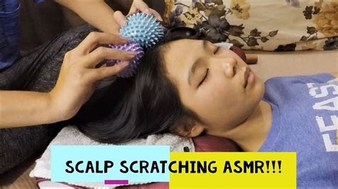 massage asmr relaxing head massage with gentle scalp scratching youtube