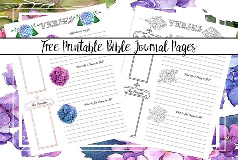 Free Bible Journaling Printables Including One You Can Color