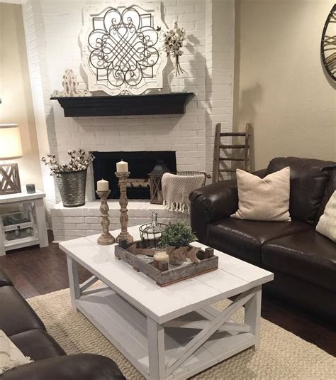 Brown is a calming color and the fact it's a color found throughout nature makes it a terrific sofa color for a living room. 298 Likes, 76 Comments - Michelle (@thecozyfarmhouse) on ...