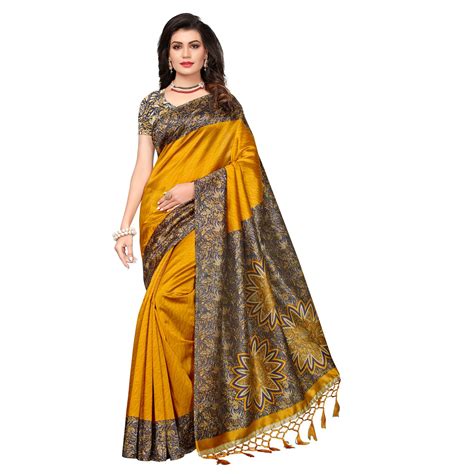 Buy Saree Mall Womens Kanchipuram Art Silk Saree With Un Stitched Blouse Sarees For Women