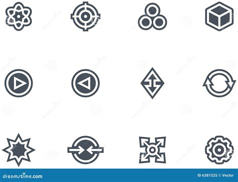 Abstract Icons Set Stock Vector Illustration Of Logo 6381525