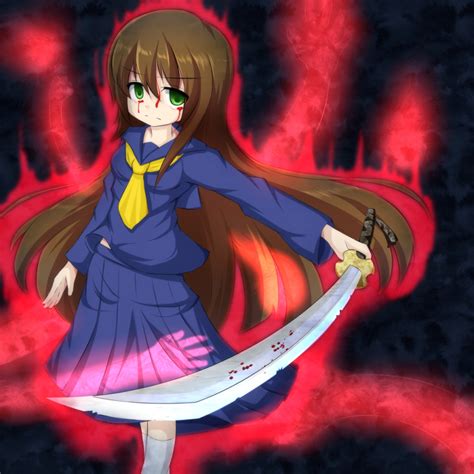 Umberblack Kasui Sayako Corpse Party Girl Blood Blood On Face Brown Hair Corpse Party If
