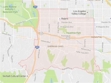 Sherman Oaks Zip Code Map United States Map