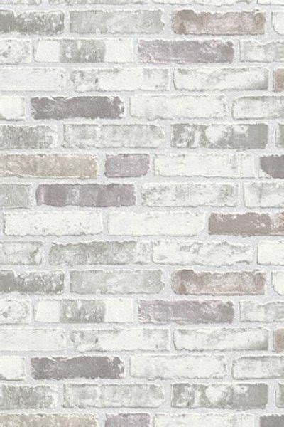 White Distressed Brick Wallpaper Mural Wall